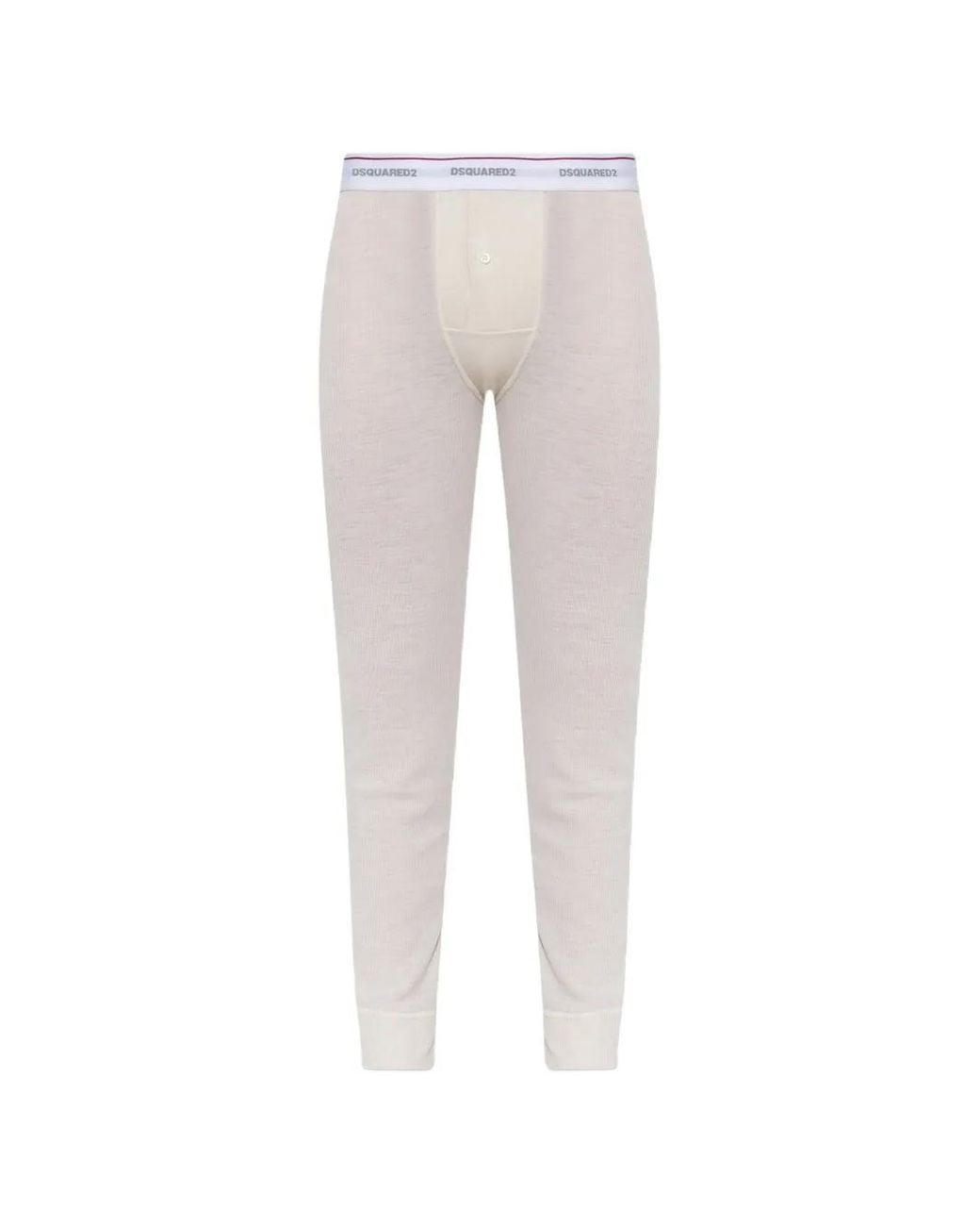 DSquared² Gray Ribbed-Knit Pajamas for men