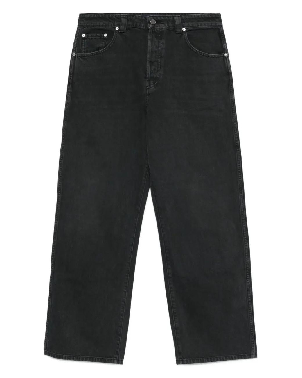 Khaite Gray Wide-Leg Jeans