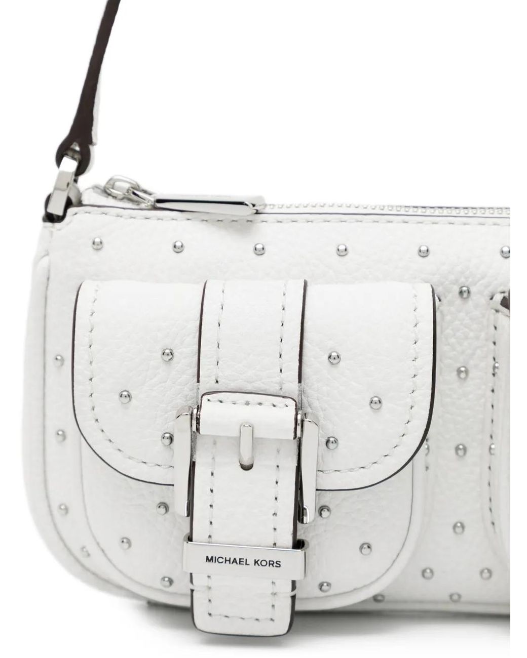 MICHAEL Michael Kors White Small Zoe Shoulder Bag