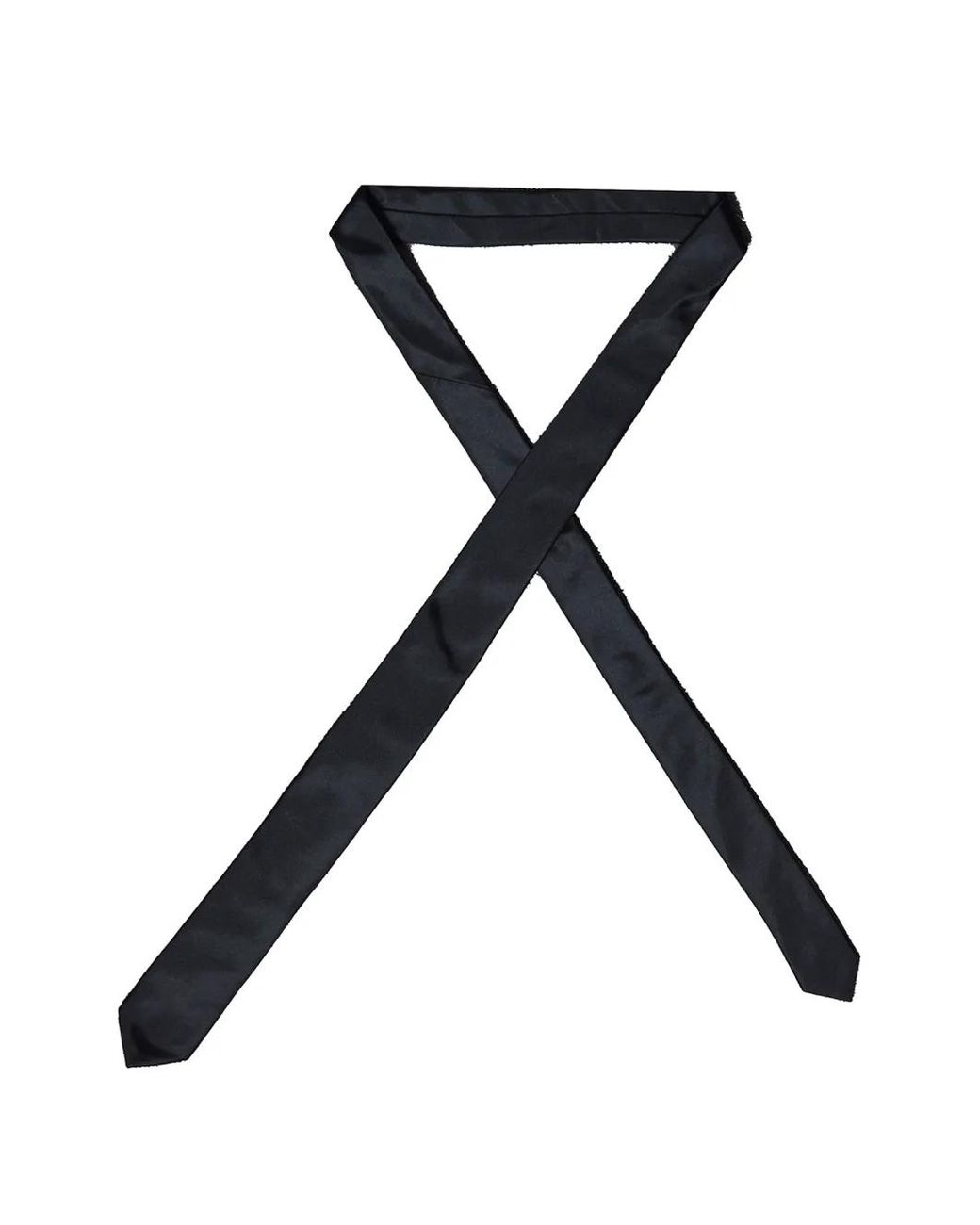 ROBERTO CLERICI Black Raw-Edge Tie for men