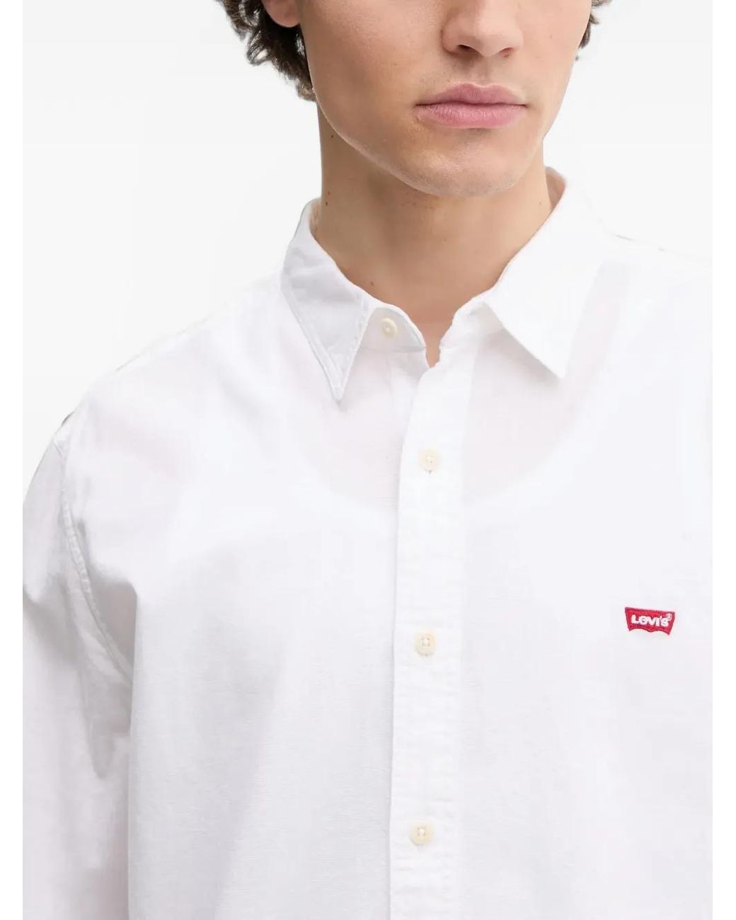 Camisa Slim Battery Housemark Levi's de hombre de color White