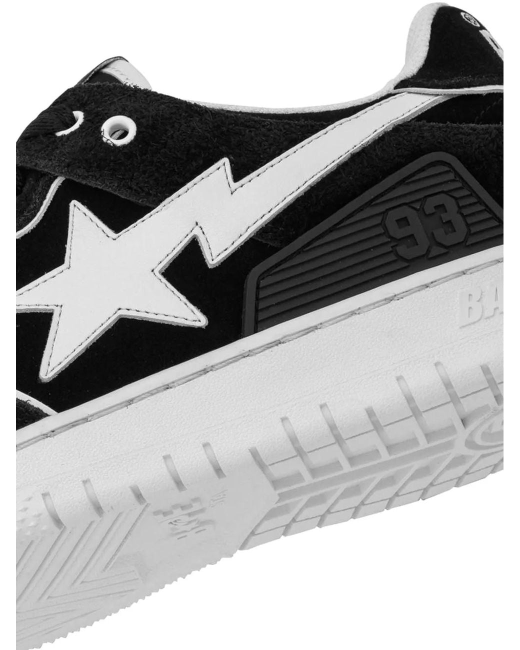 A Bathing Ape Black Sk8 Sta Suede Sneakers for men