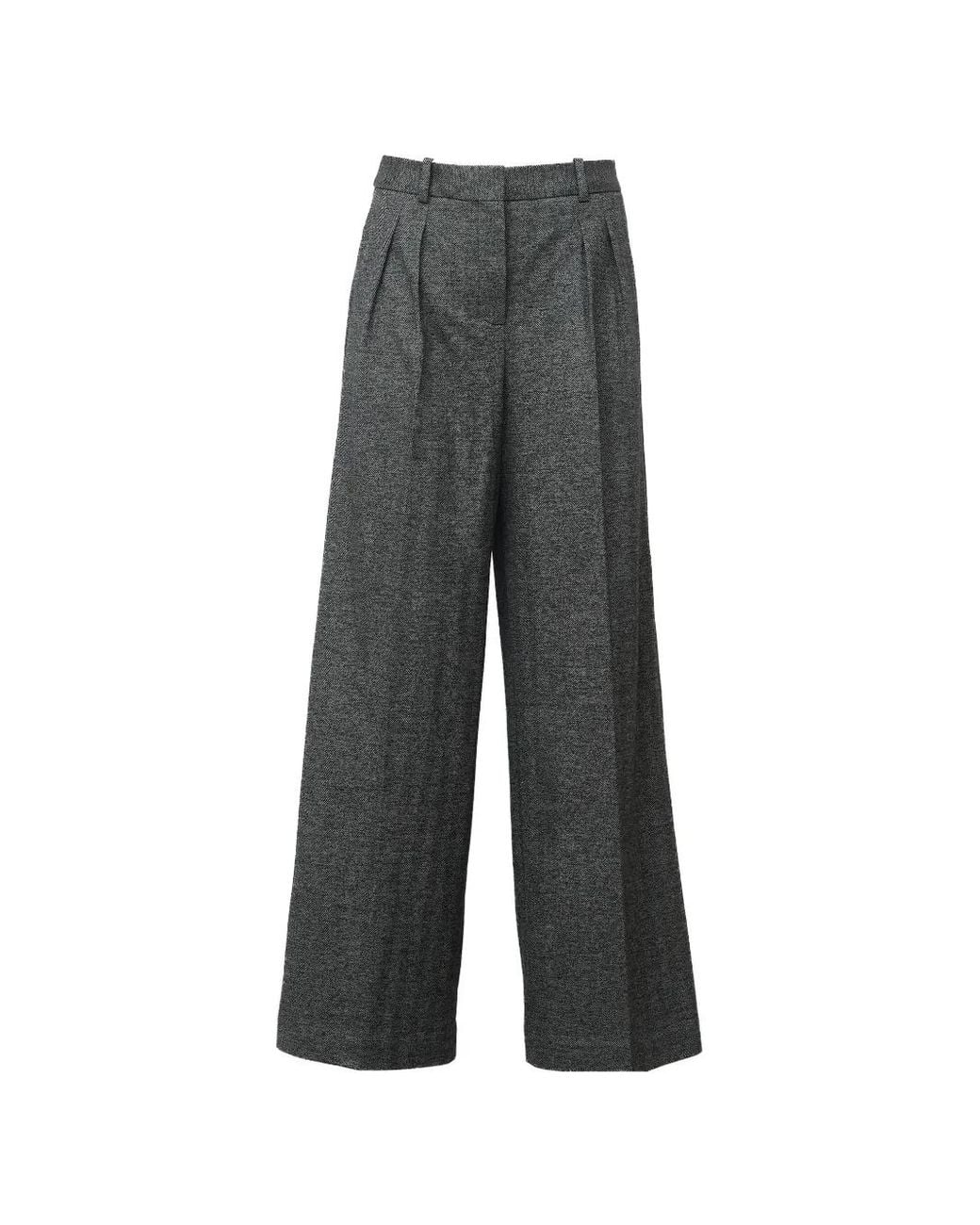Circolo 1901 Gray Pleated-Detail Trousers