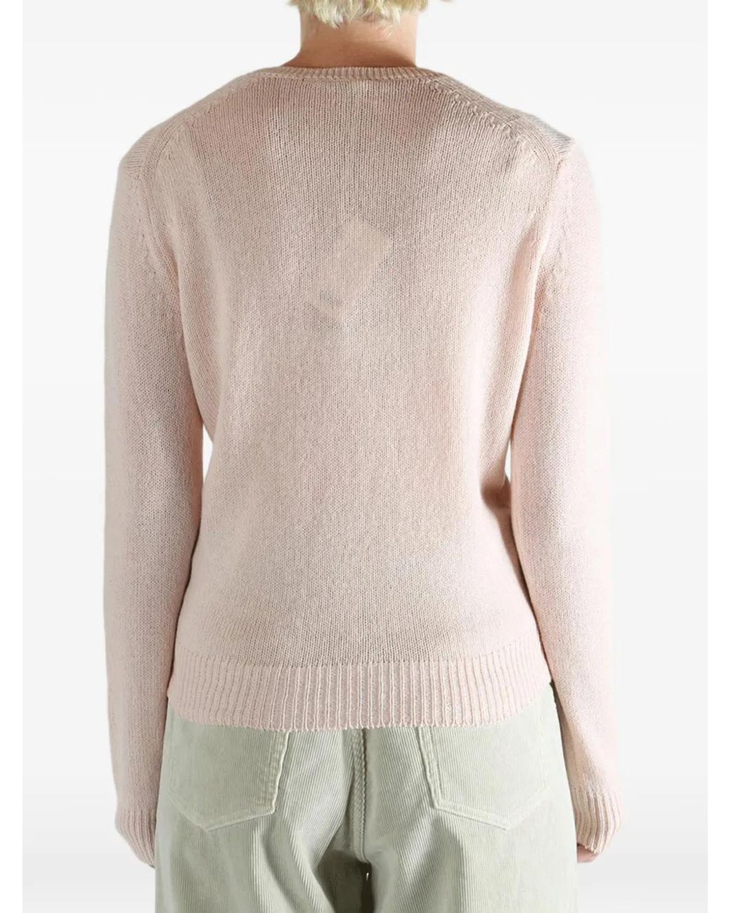 Auralee Pink Cashmere Sweater