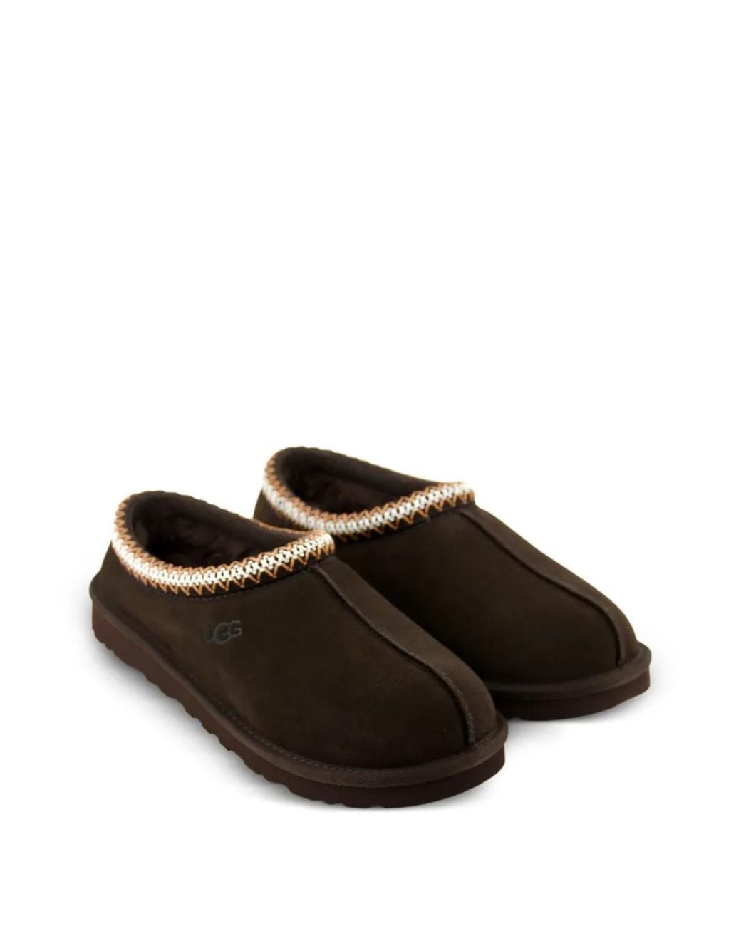 Ugg Brown Tasman Leather Slippers for men