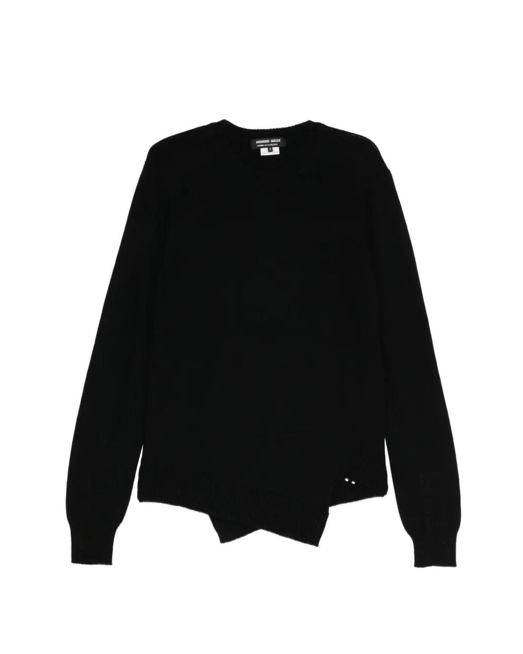 Comme des Garçons Black Asymmetric-Hem Long-Sleeve Sweater for men