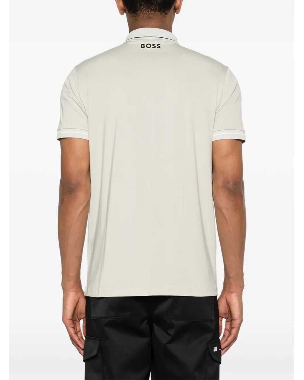 Boss White Polo À Finitions À Logo for men