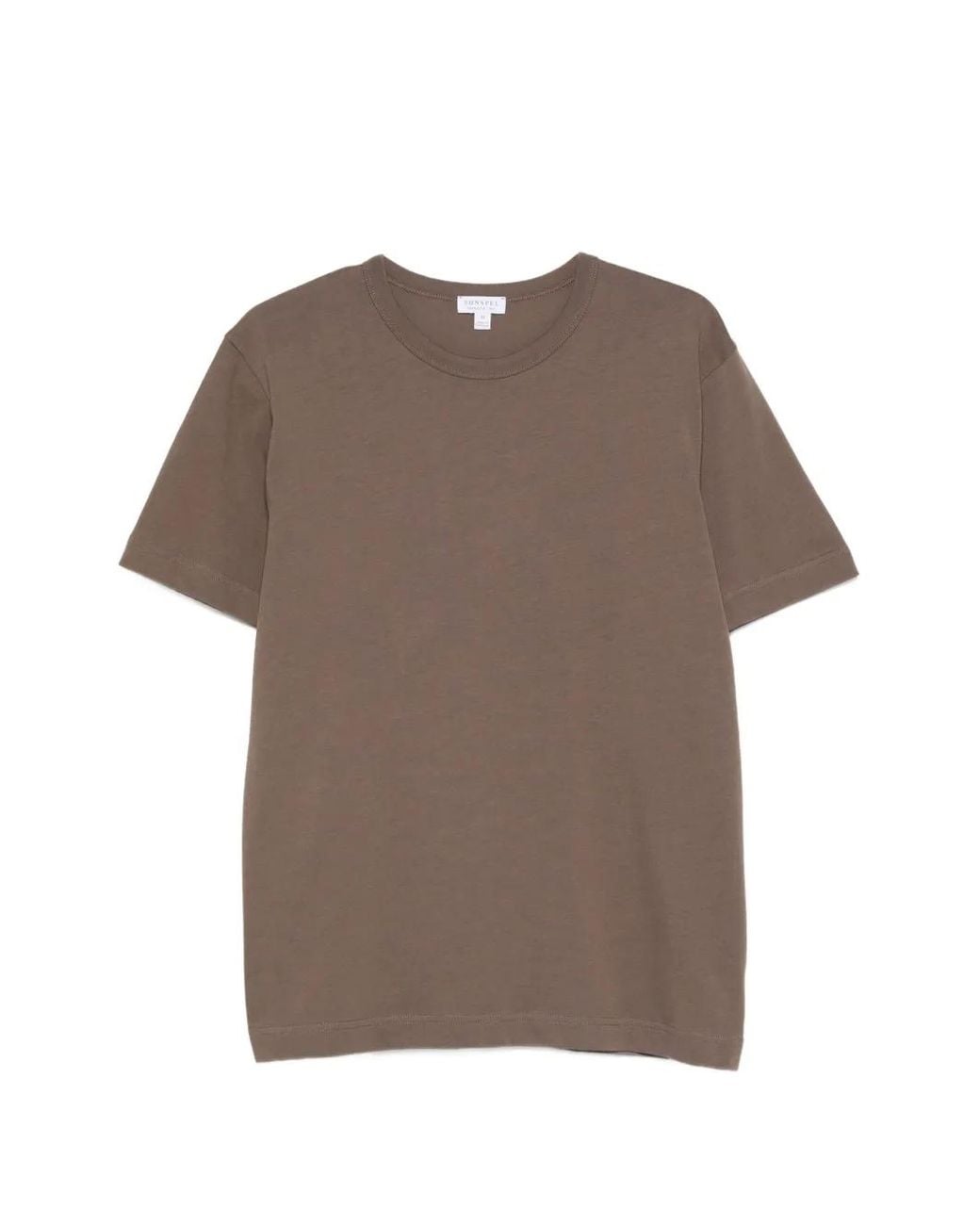 Sunspel Brown Regular-Fit T-Shirt for men