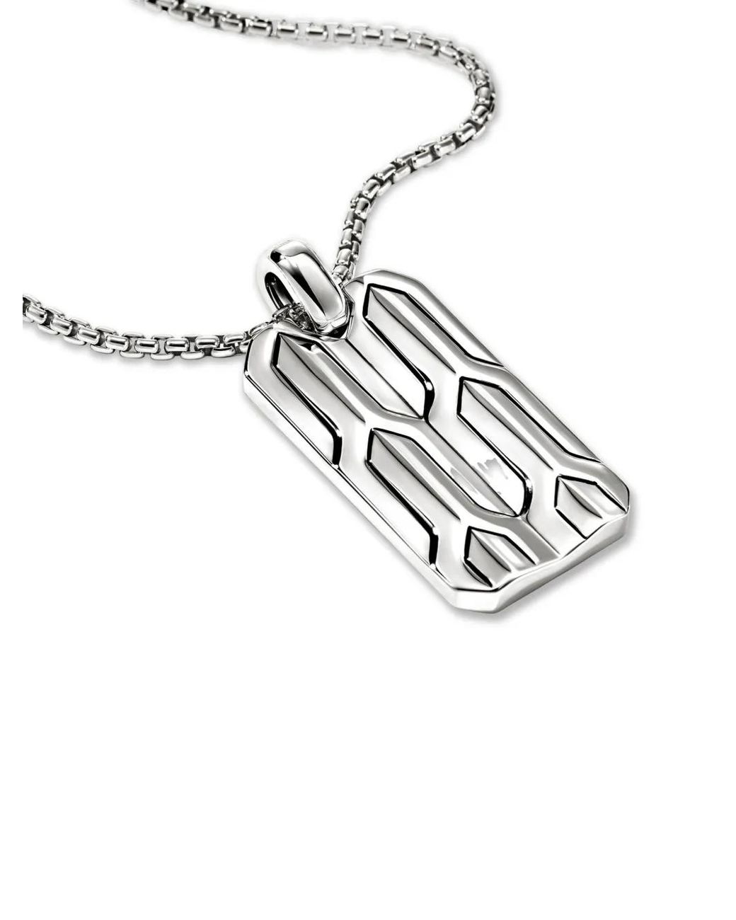John Hardy Metallic Icon 50 Tag Necklace for men
