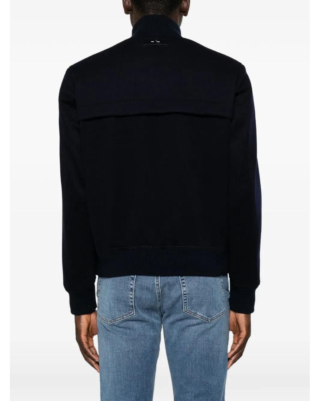 Paul & Shark Black Cashmere High-Neck Jacket for men