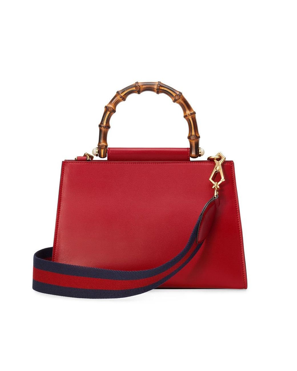 Gucci Nymphaea Leather Top Handle Bag in Red Lyst Canada