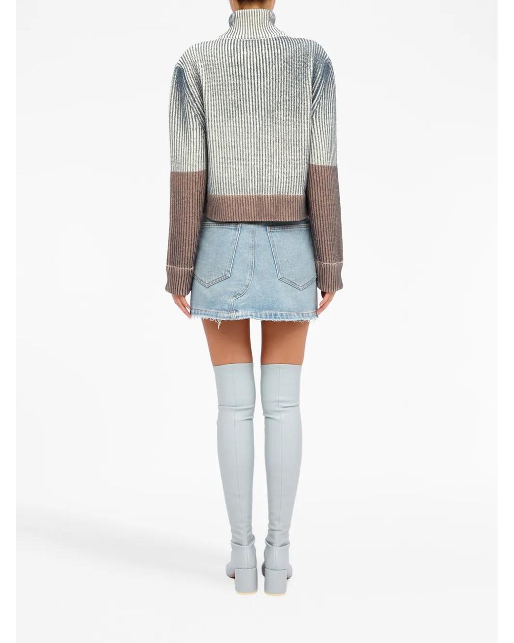 MM6 by Maison Margiela Natural Turtleneck Sweater