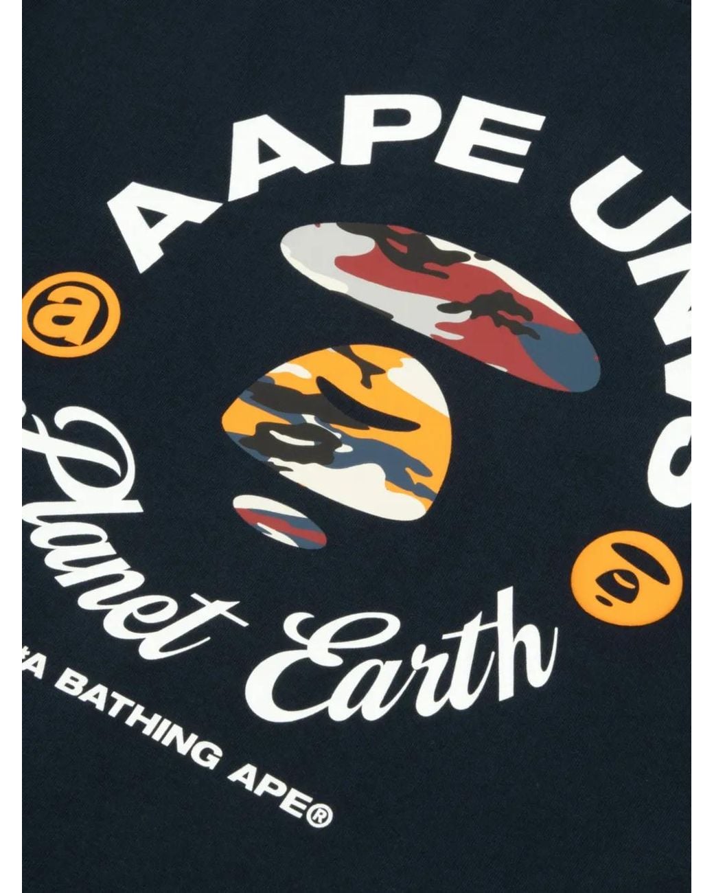Aape By A Bathing Ape Blue Graphic T-Shirt for men