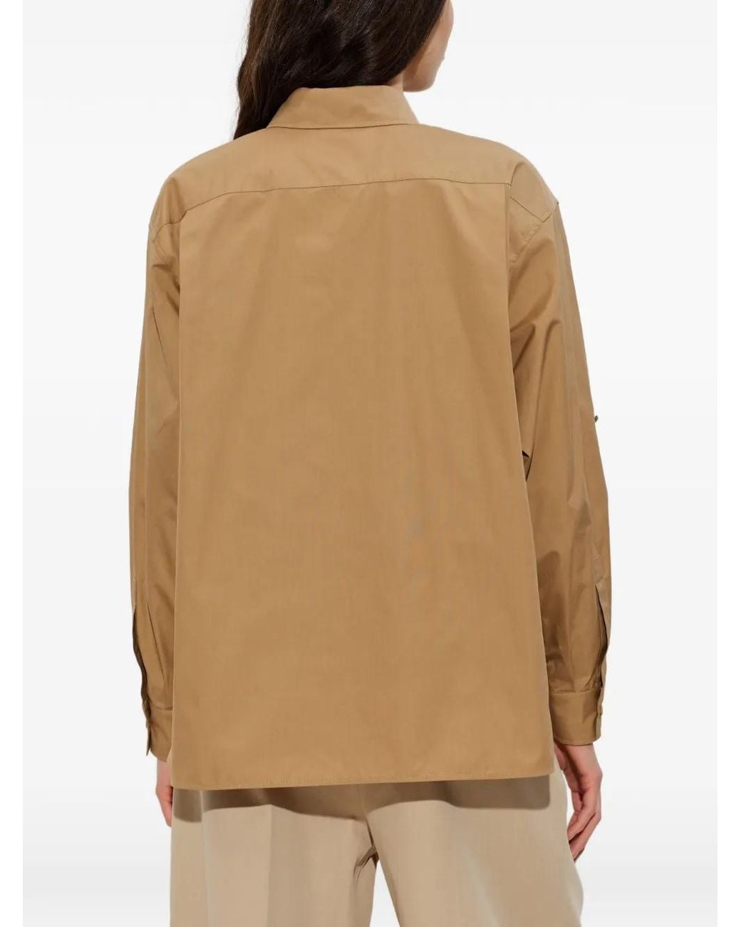 Max Mara Natural Flap-Pocket Cotton Shirt