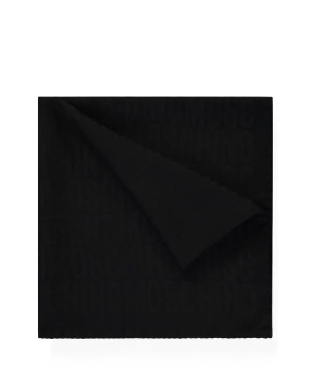 Moschino Black Foulard En Soie À Logo Imprimé