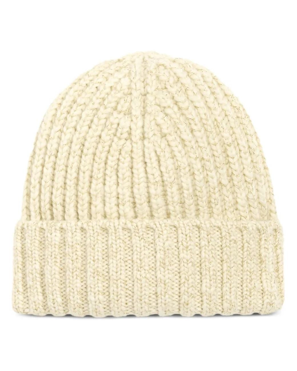 AMI Natural Ribbed Beanie Hat