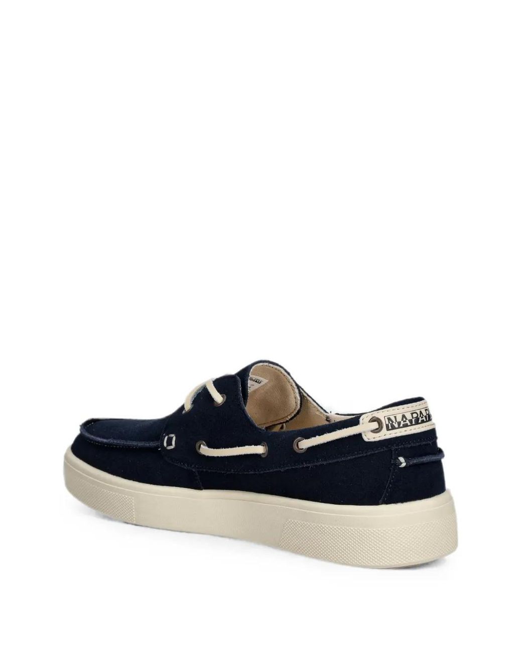 Napapijri Blue Bark Suede Boat Shoes for men