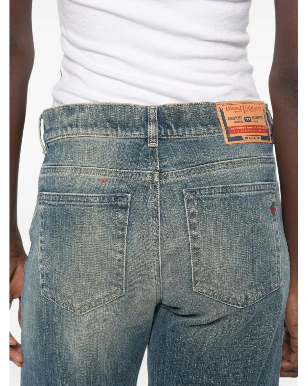 DIESEL Blue 1978 D-Akemi Faded Wide-Leg Jeans