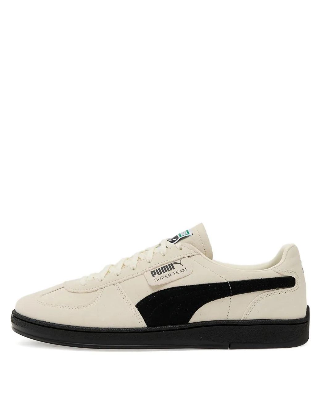 PUMA White Super Team Lace-Up Sneakers