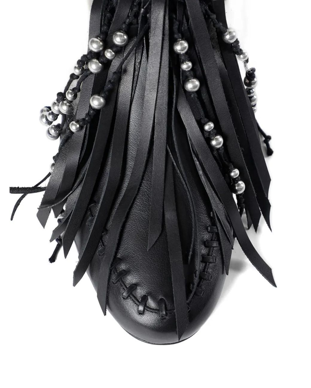 Ann Demeulemeester Olai Fringed Mules in Gray | Lyst