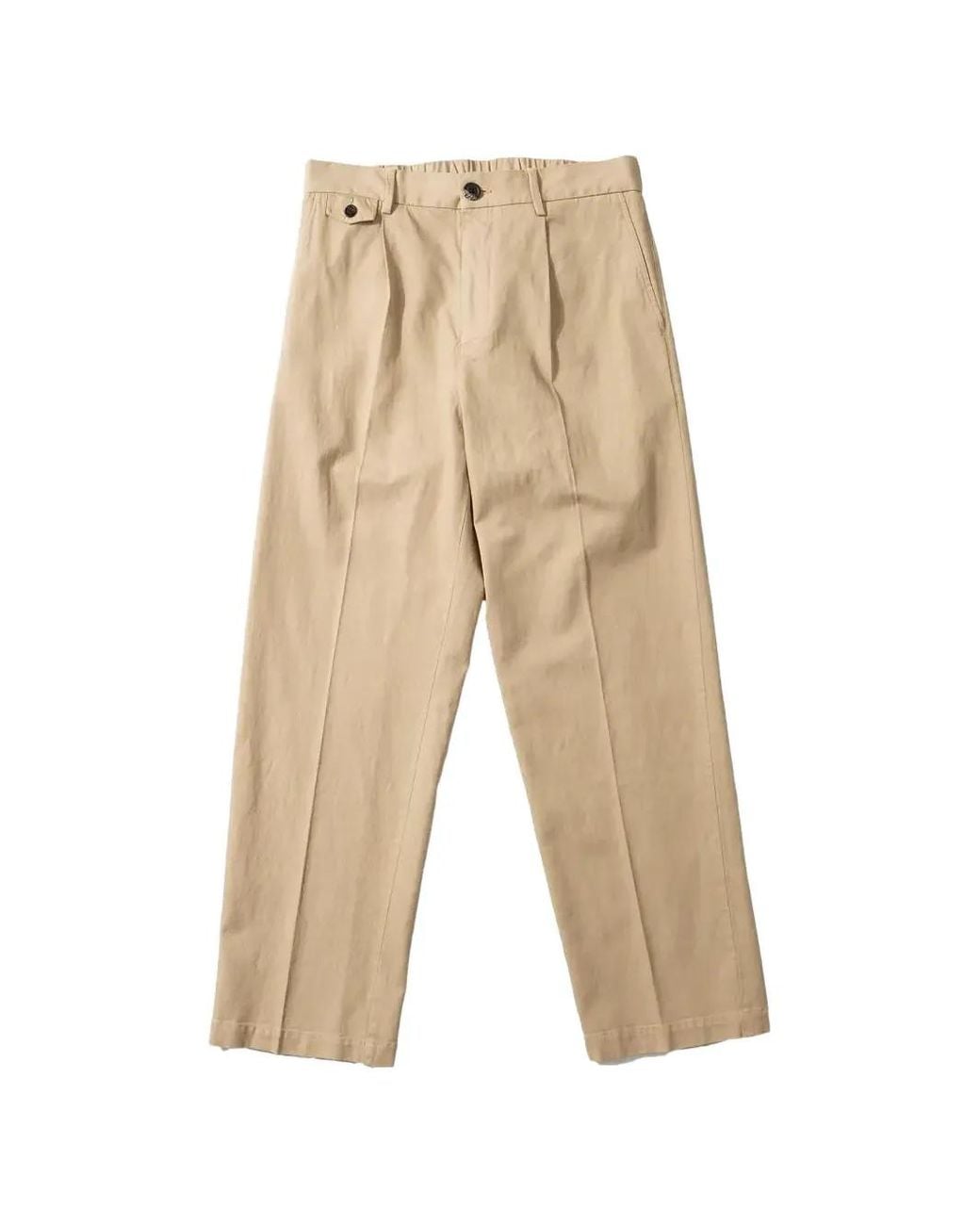 Edmmond Studios Natural Pleated-Detail Elasticated-Waist Trousers for men
