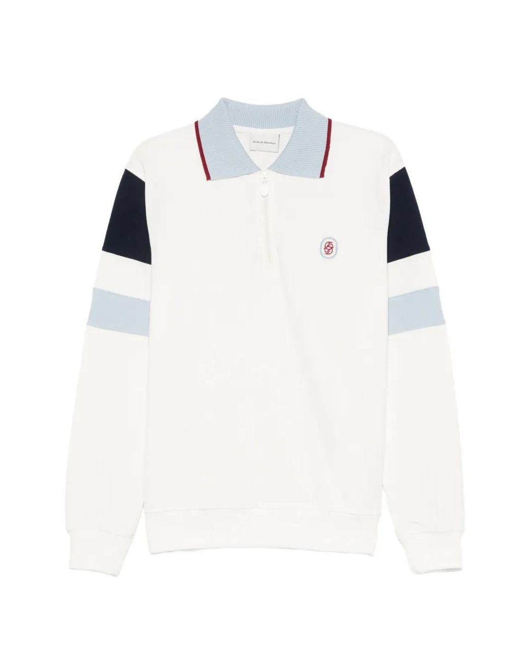 Drole de Monsieur White Long-Sleeves Polo Shirt for men