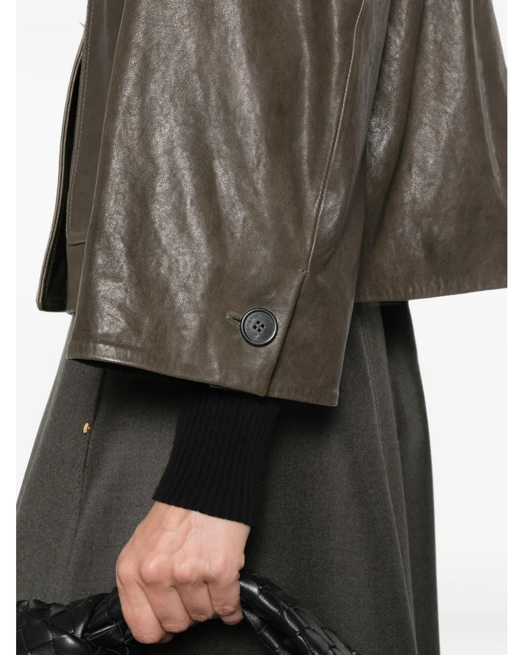 Weekend by Maxmara Green Button-Up Wide-Sleeve Jacket