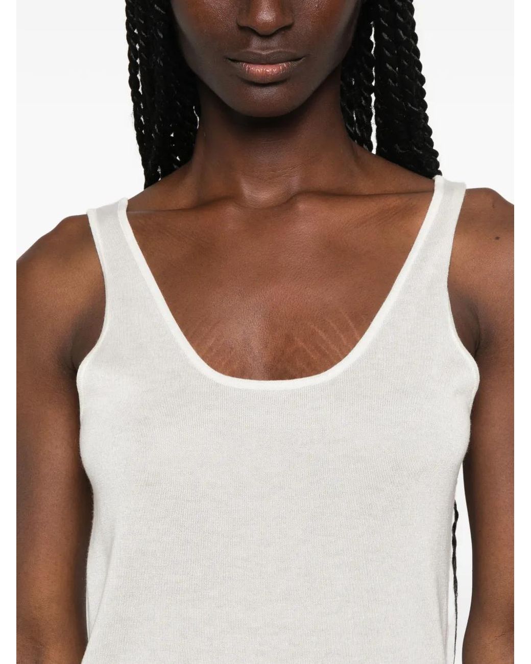 Soft Goat White Featherlight Singlet