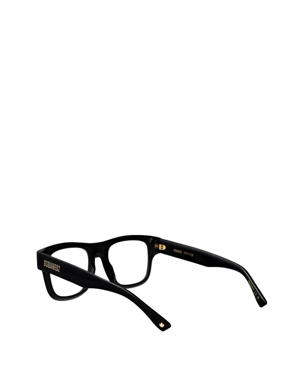 DSquared² Black Rectangle Glasses for men