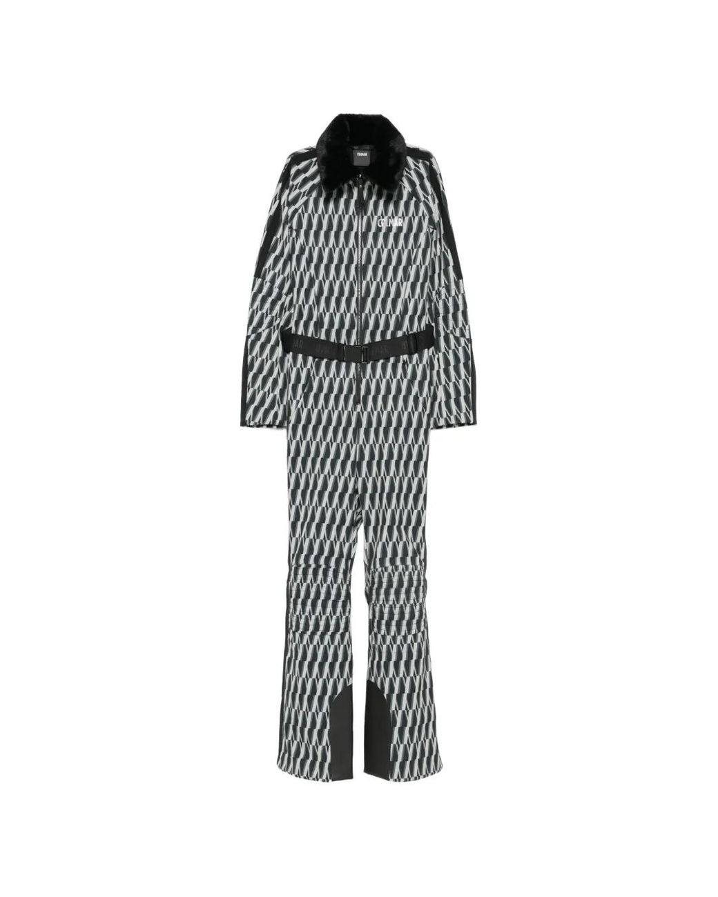 Traje De Esquí Estampado Con Cinturón Colmar de color Black