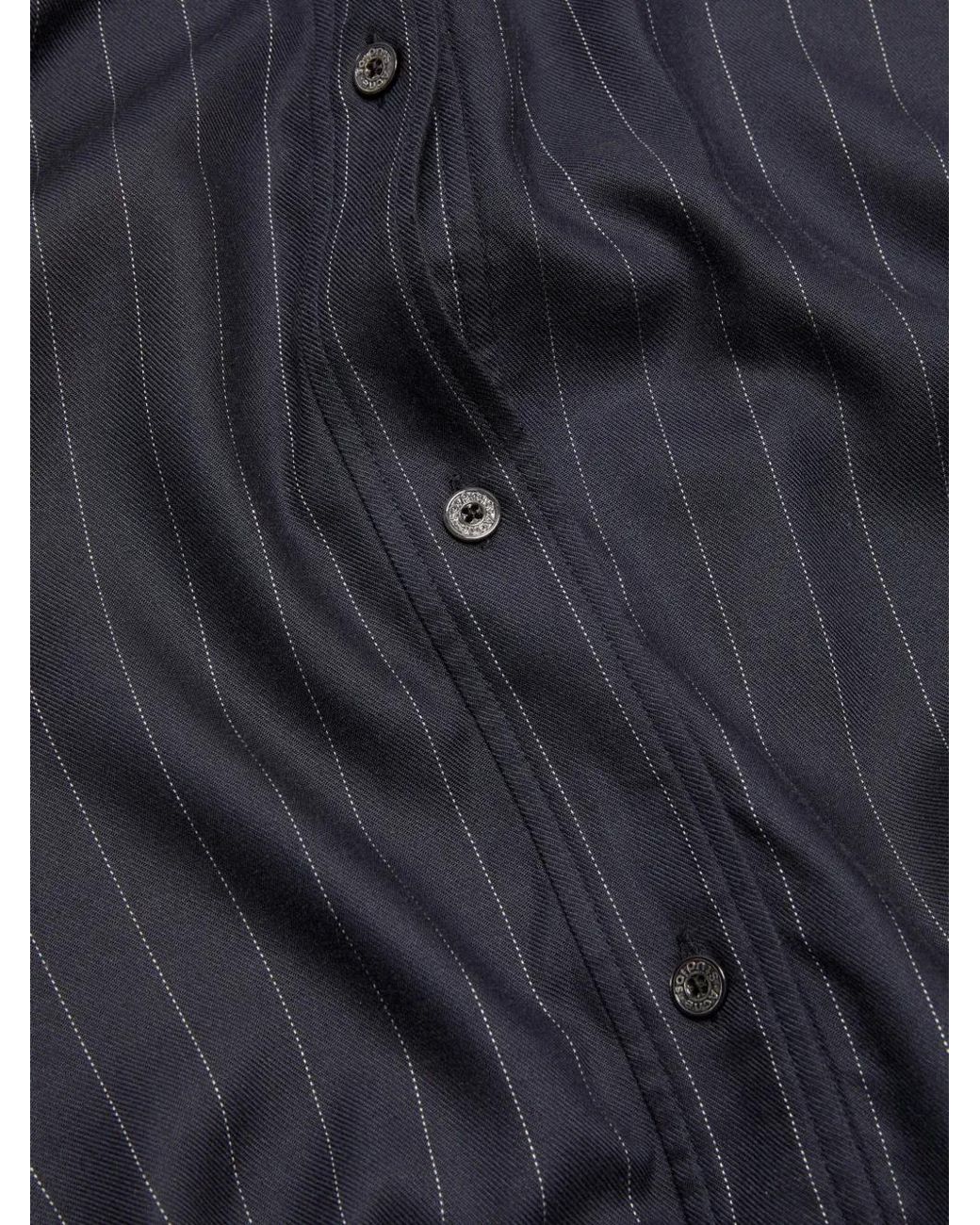 Acne Button-Up Wollen Shirtjack in het Blue