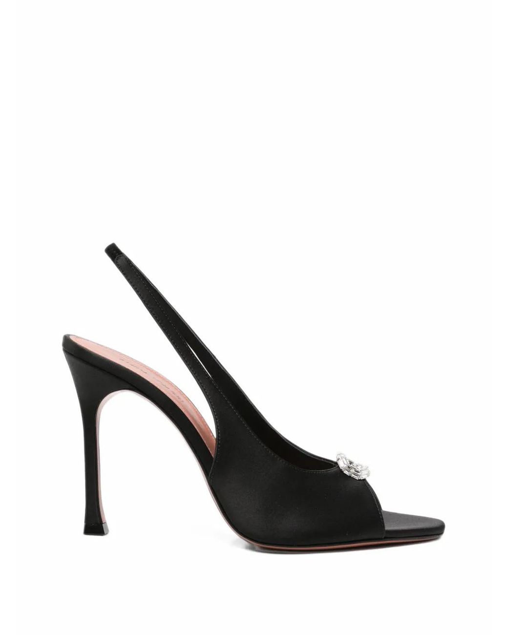 AMINA MUADDI Black Mini Camelia Slingback Pumps