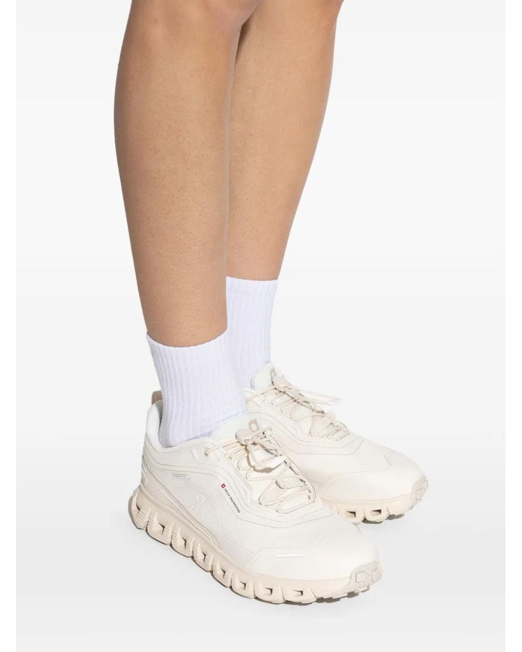 On Shoes White Cloud 6 Geo Waterproof Sneakers