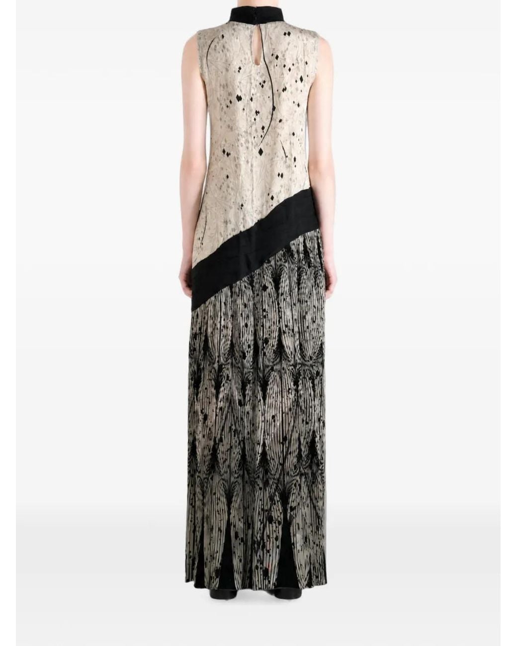 YANGKEHAN White Floral-Print Sleeveless Maxi Dress
