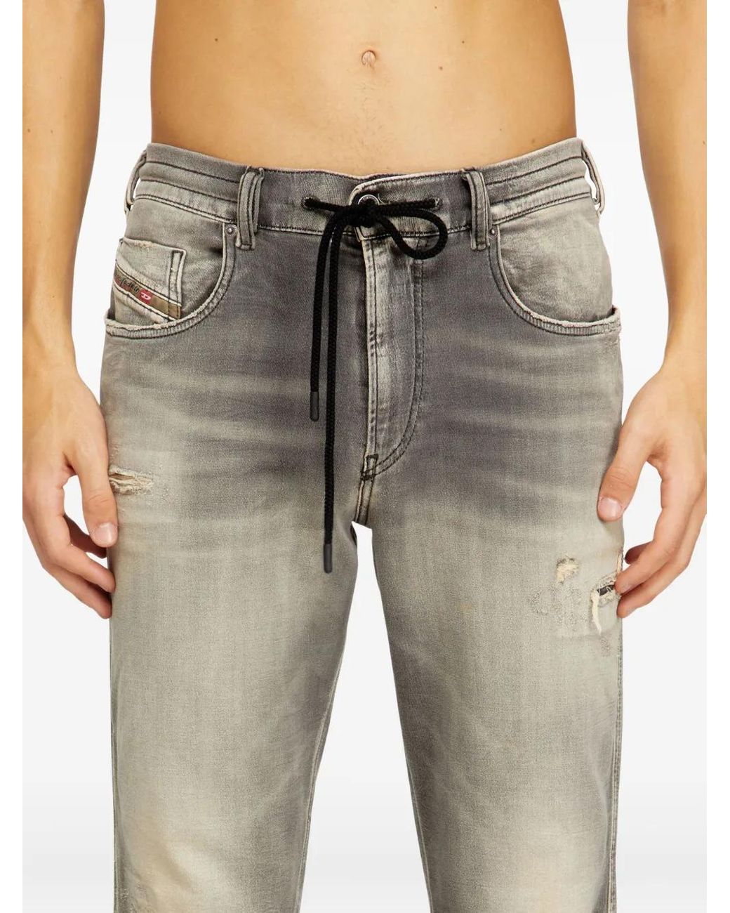 DIESEL Gray D-Strukt Jeans for men