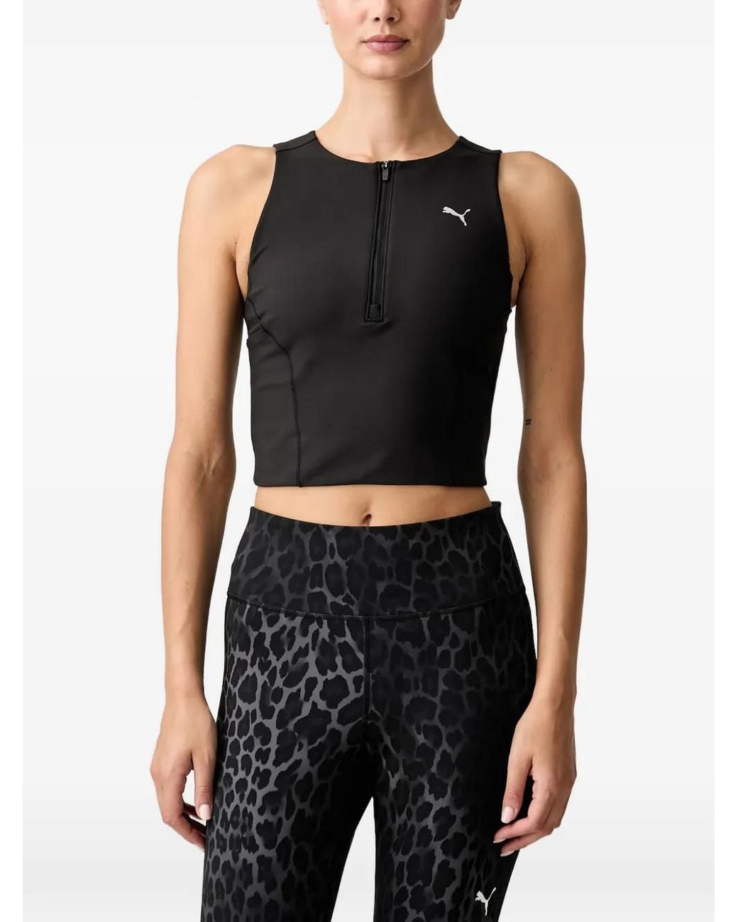 Canotta Lightstride Con Zip di PUMA in Black