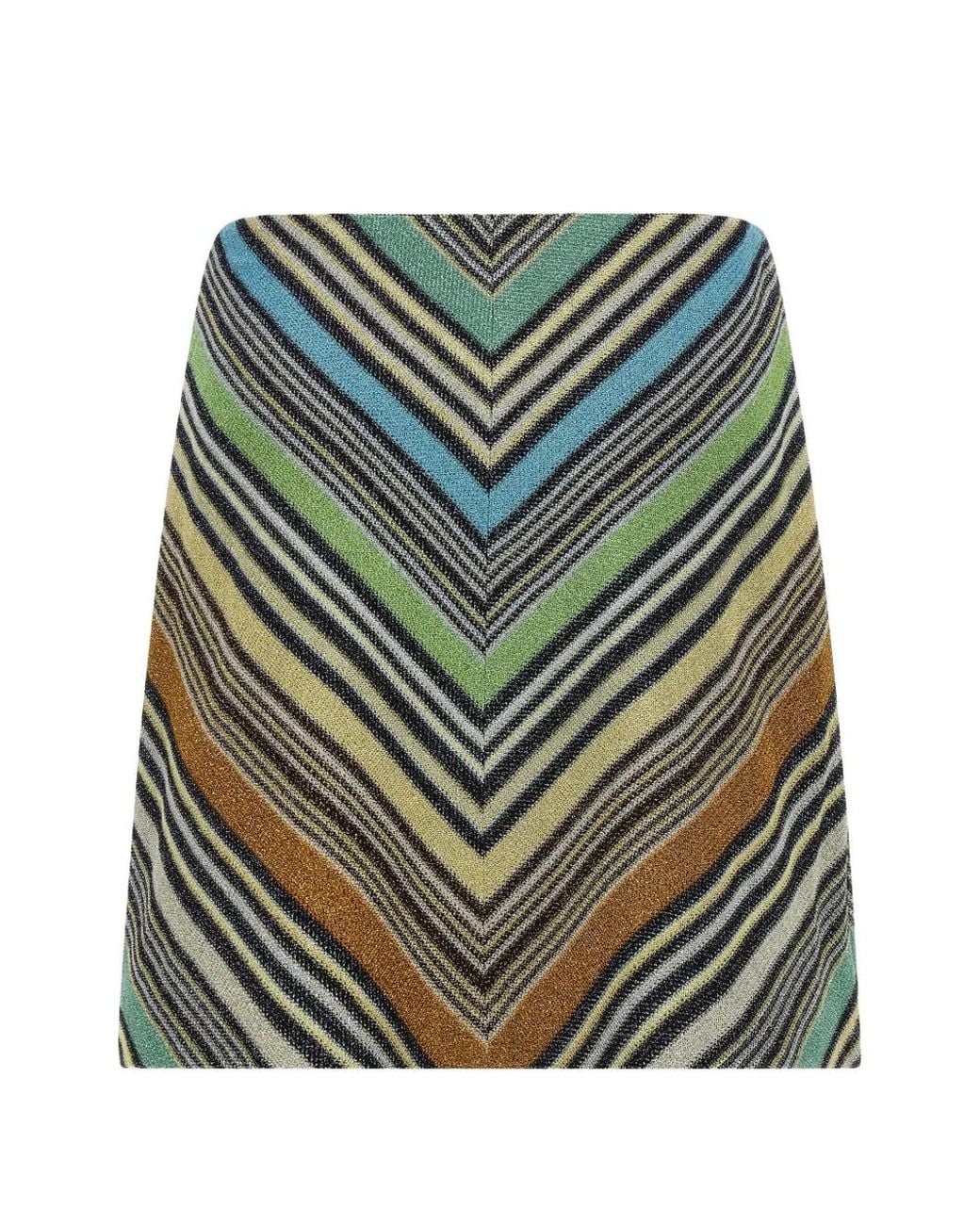 Missoni Gray Geometric Pattern Skirt