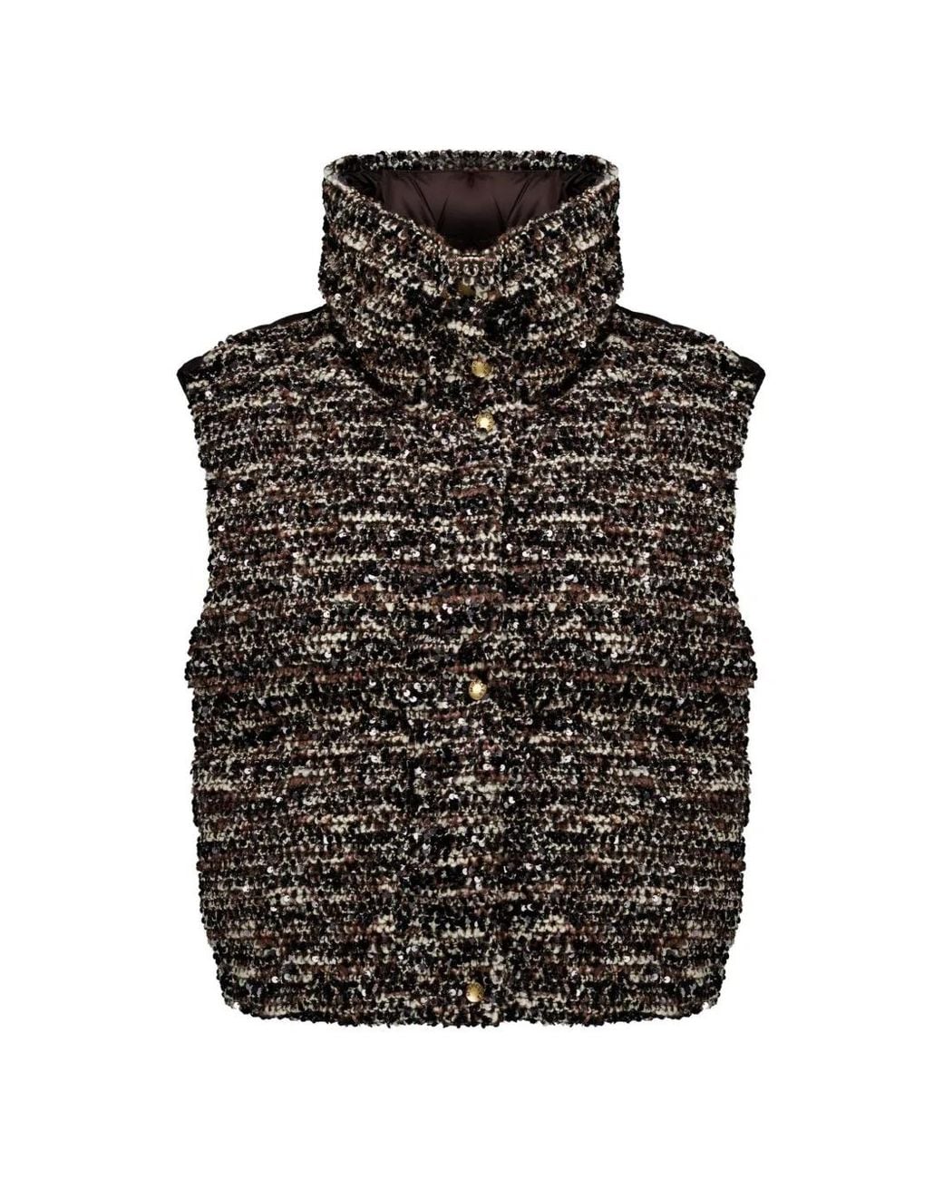 Moncler Black Poetique 2-In-1 Short Sequin Down Jacket