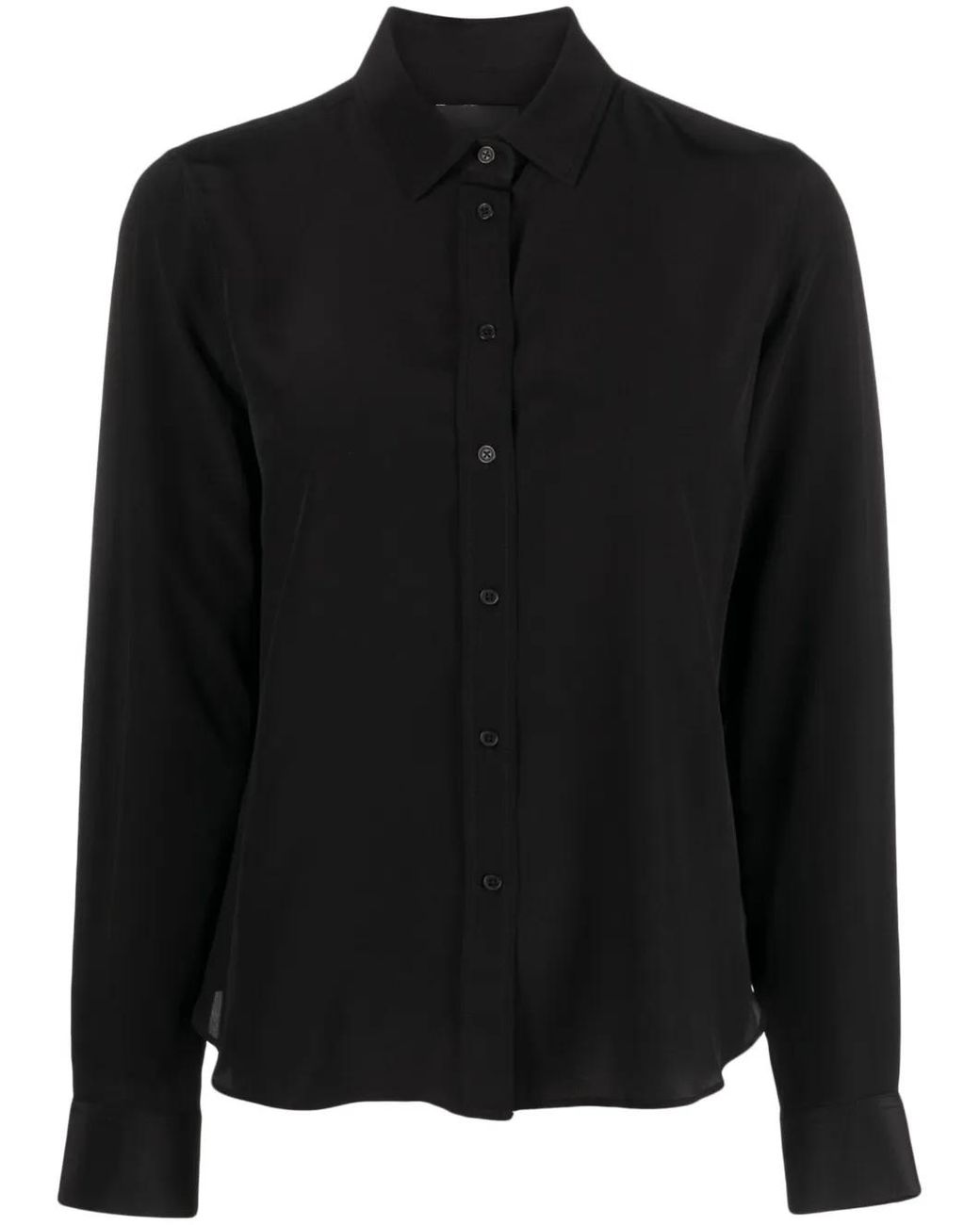 Nili Lotan Black Gaia Silk Shirt