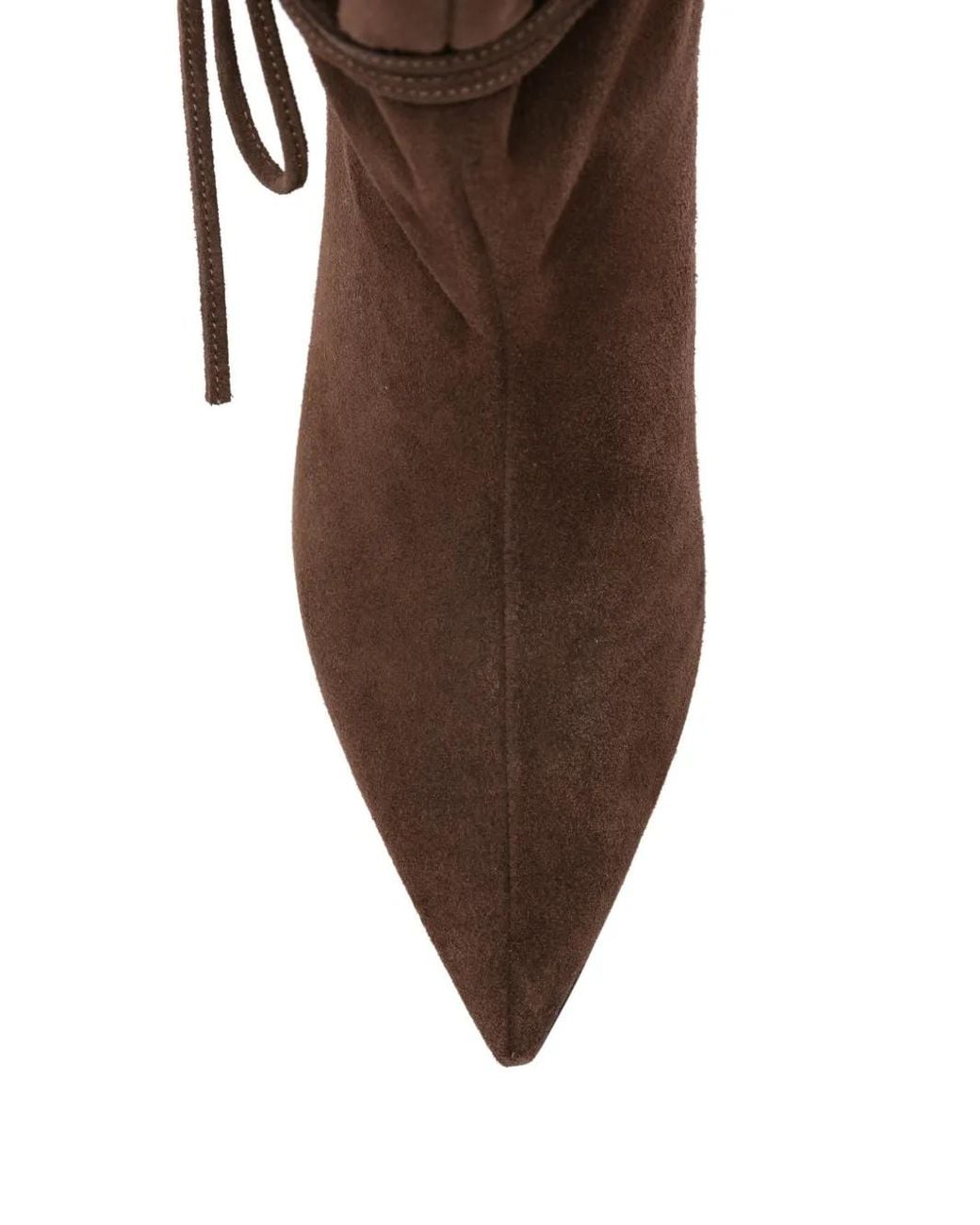 Odissi Brown Bow-Detail Wedge-Heel Boots