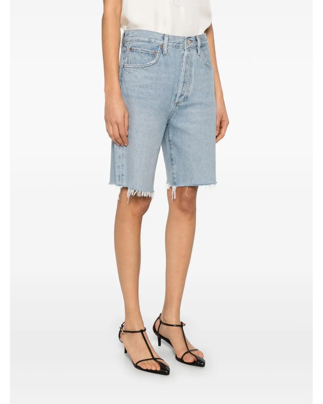 Agolde Blue 90's Shorts