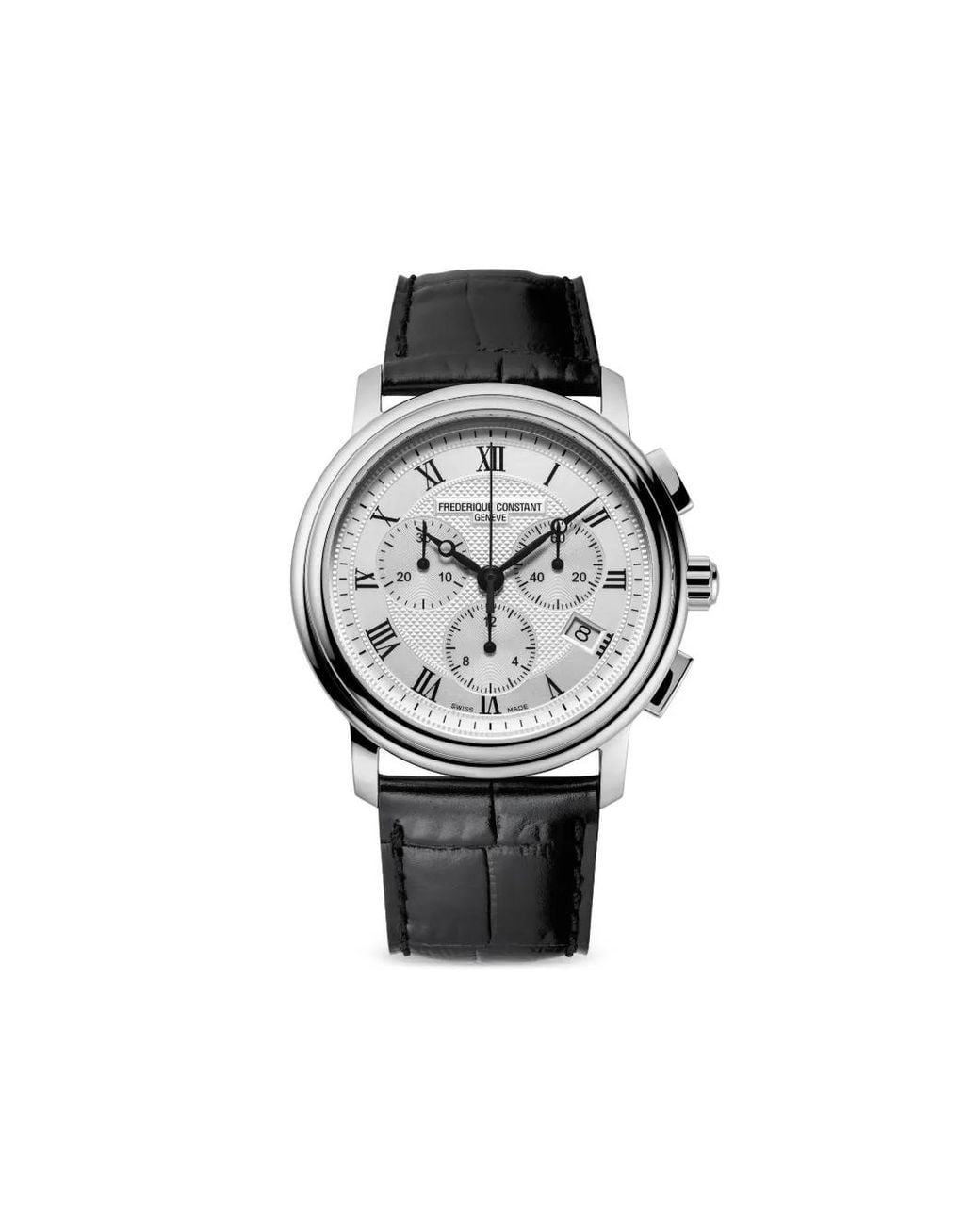 Frederique Constant 'Classics Quartz' Chronograph, 40mm in White für Herren