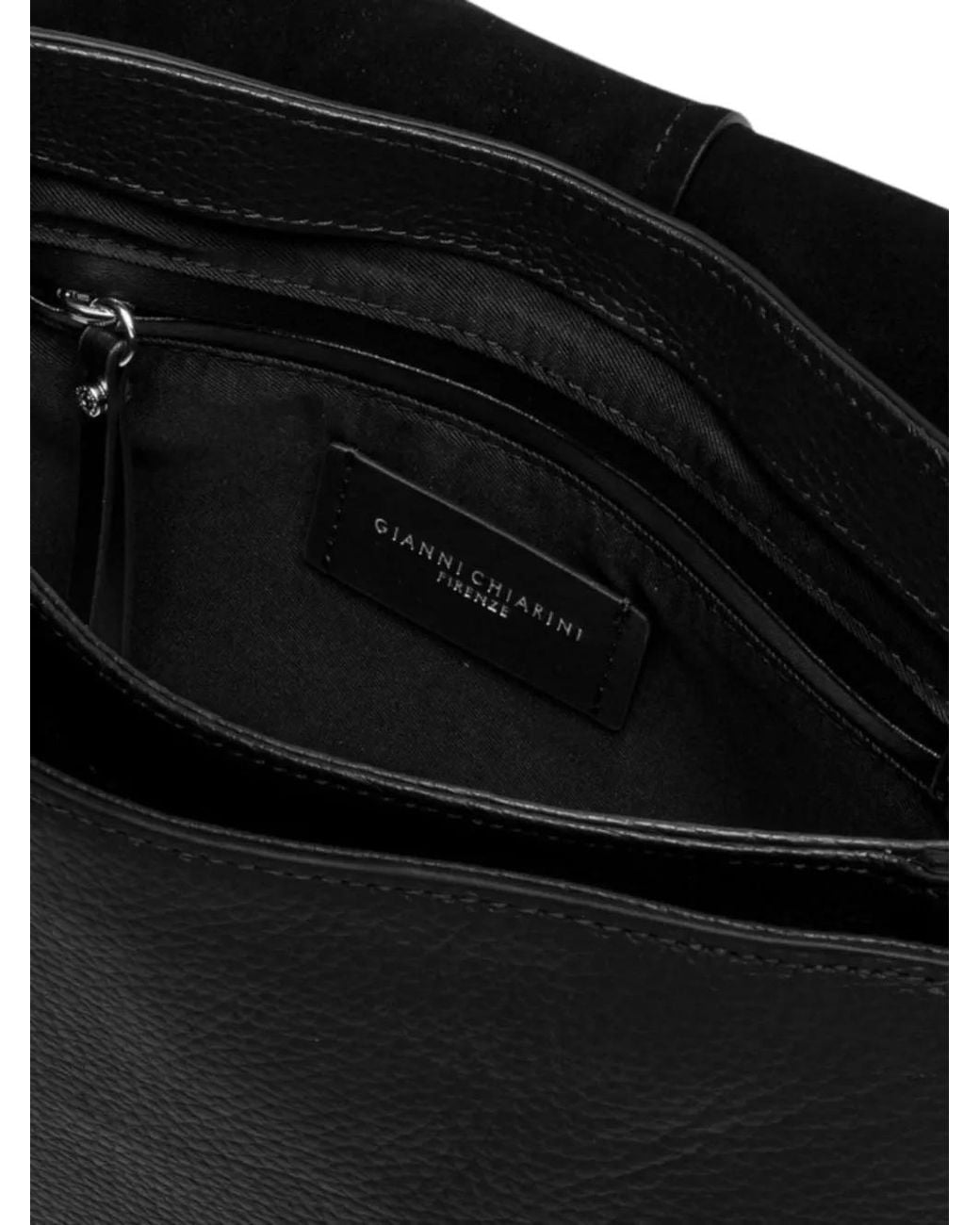 Gianni Chiarini Black Helena Grainy Leather Tote Bag
