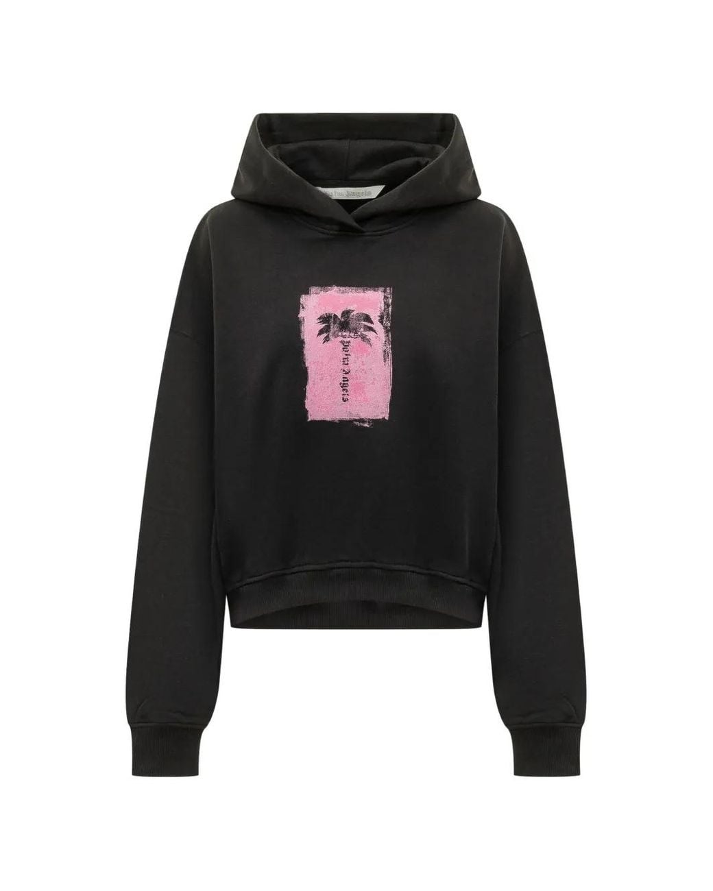 Palm Angels Black Brushed Palm Hoodie