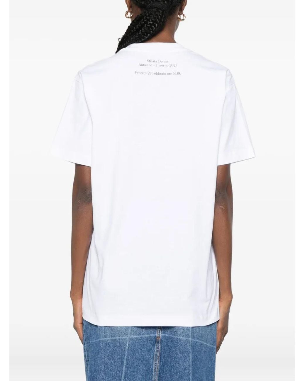 Moschino White Logo-Print T-Shirt