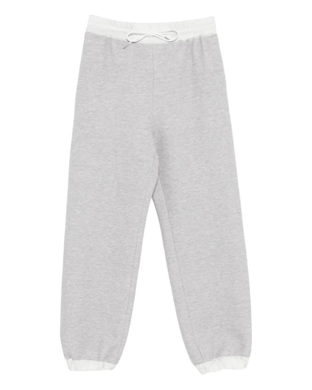 Sacai White Pantalon À Design Colour Block