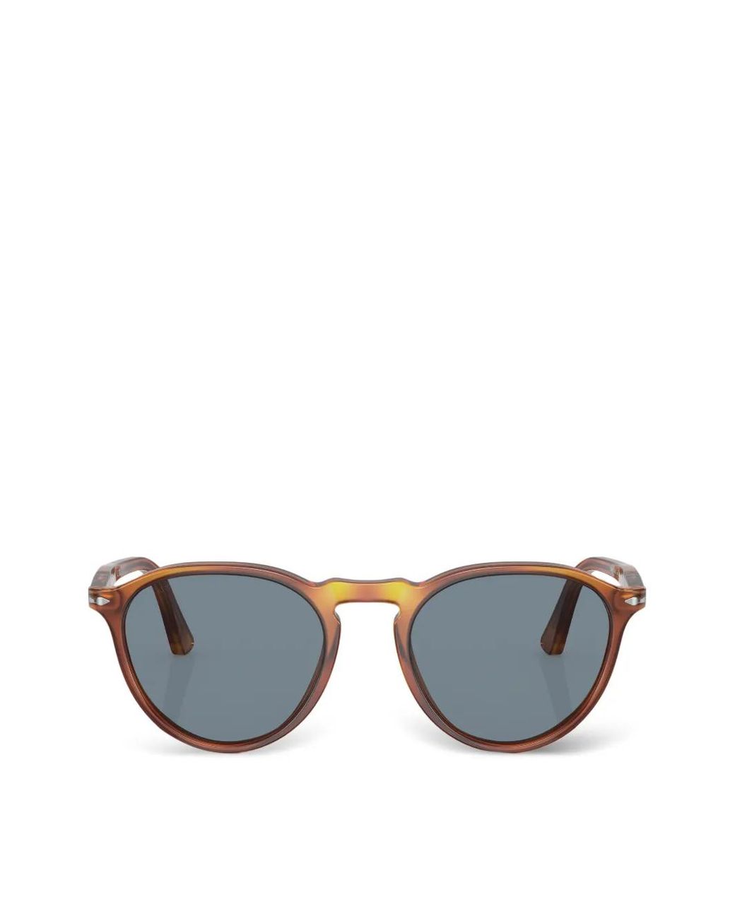 Persol Gray Round-Frame Sunglasses