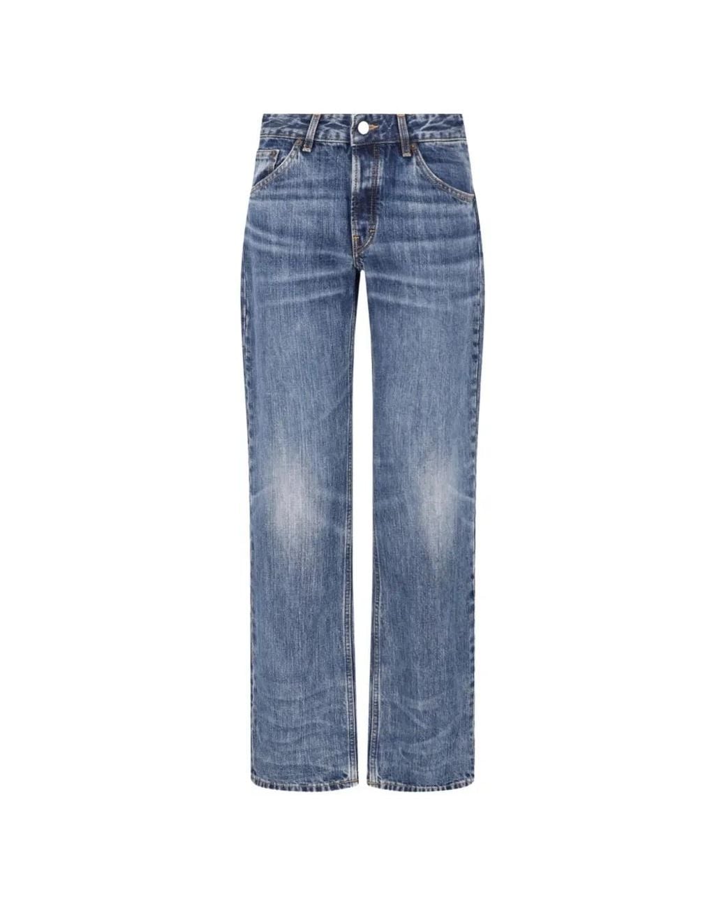 Jeanerica Blue Kyoto Droit Faded Straight-Leg Jeans