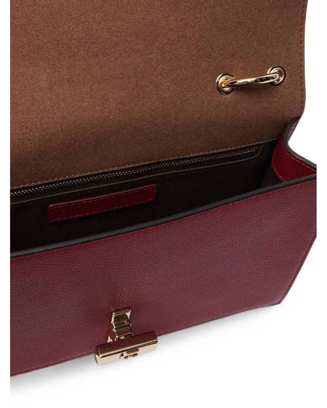 Furla Purple Sac Cabas En Cuir À Fini Grainé