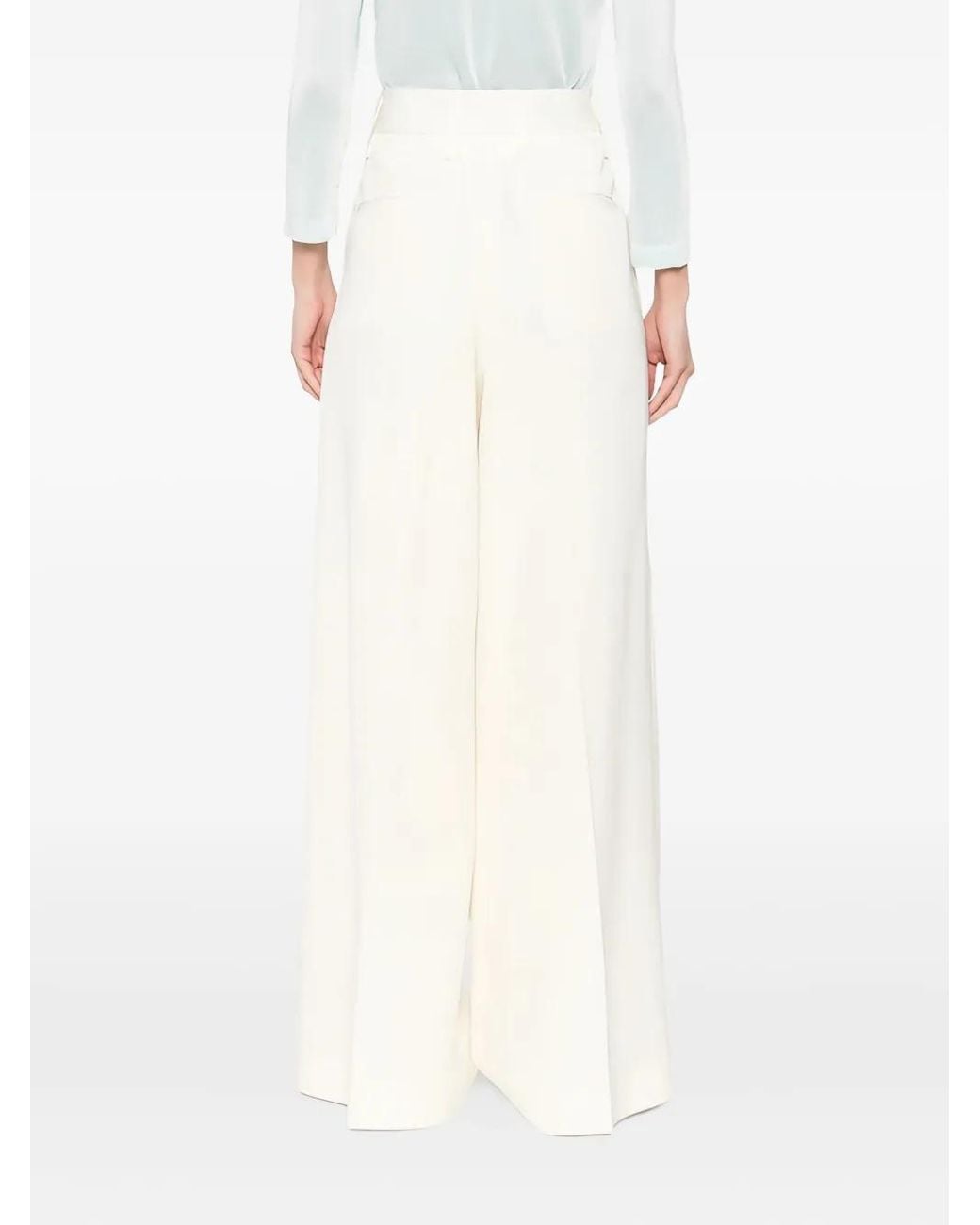 Jil Sander White Concealed Fastening Trousers